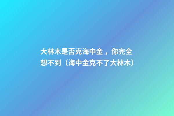 大林木是否克海中金，你完全想不到（海中金克不了大林木）